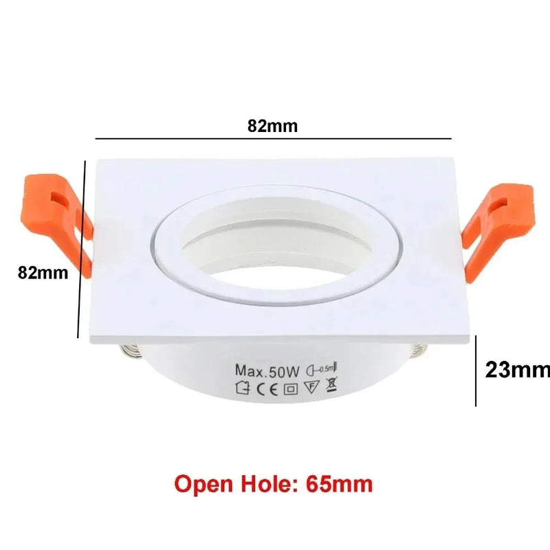 JOYINLED 1/10PCS Adjustable LED Recessed Downlight Frame Aluminum Trim Housing GU10 MR16 Ceiling Spotlight Fixture 65mm Cut Out