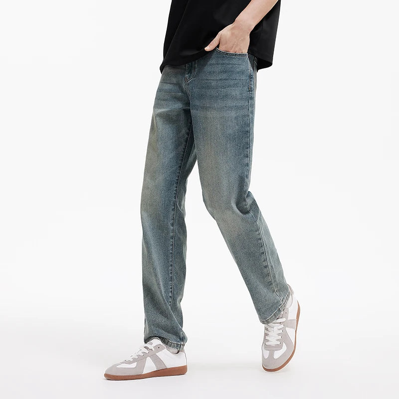 Semir Men Jeans Retro 2026 Straight Stretch Commuter Urban Casual Everyday Style Soft Comfortable Daily Wear Trendy Versatile