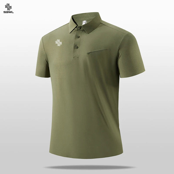 SBWL men's high quality outdoor golf equestrian sports cotton POLO shirt Fashion business leisure light luxury POLO short sleeve