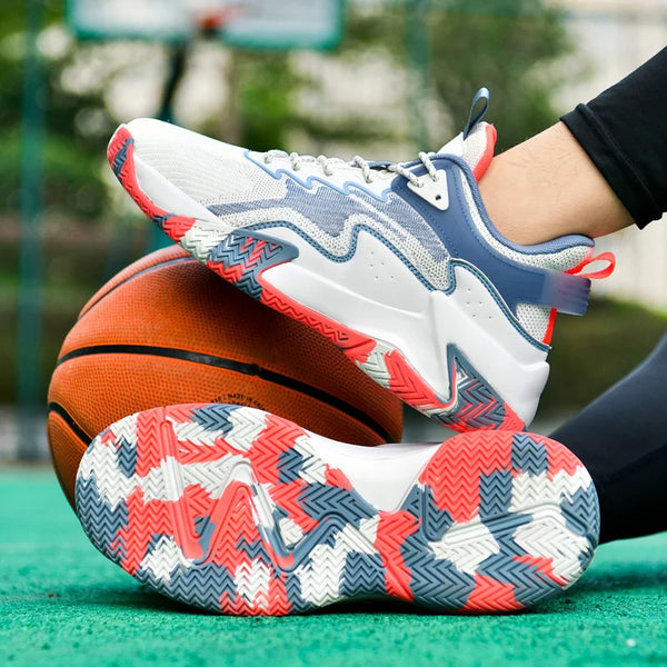 Basketball shoes Four Seasons men's lightweight plus size breathable casual sports shoes outdoor racing running speed sneakers
