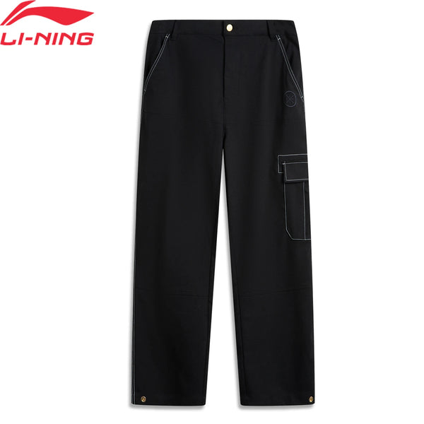 ខោជើងវែងបុរស Li-Ning 68% Polyester 31% Viscose 1% Elastane រលុង ស្រួលស្លៀក ខោជើងវែង LiNing Leisure AKXU679