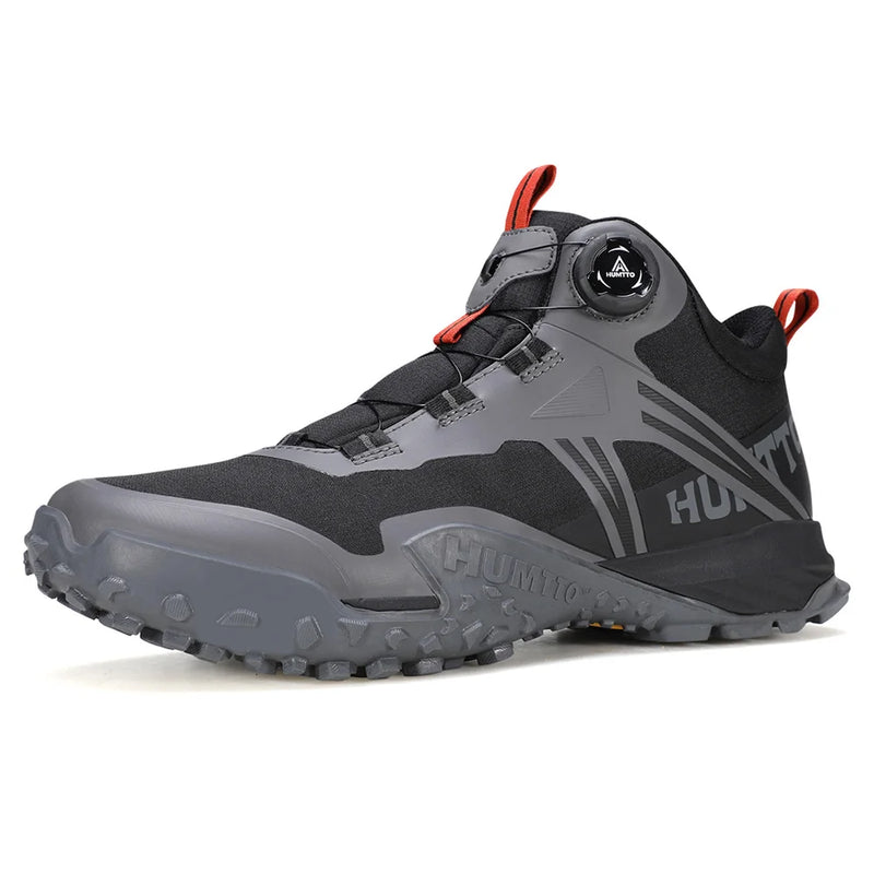 HUMTTO Winter Keep Warm Hiking Shoes for Men's High Top Outdoor Anti Slip Wear-resistant Sports Shoes Lightweight Trekking Boots