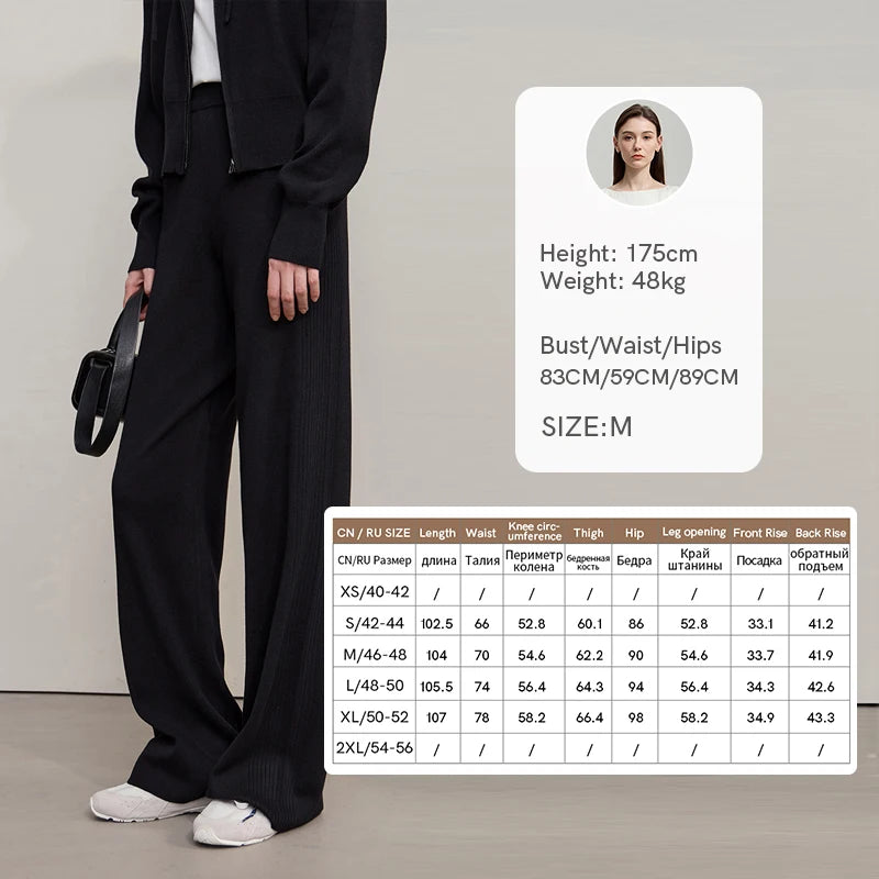 AMII Women's Pants 2026 Autumn New Minimalist Solid Color Loose Pants For Woman Versatile Wide-leg Casual Ladies Pants 12523176
