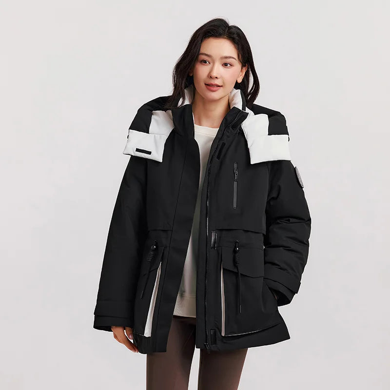 Semir Down Jacket Women Mid-Length Waterproof Oil-proof Stain-proof 2026 New Winter Clothing Coat Women