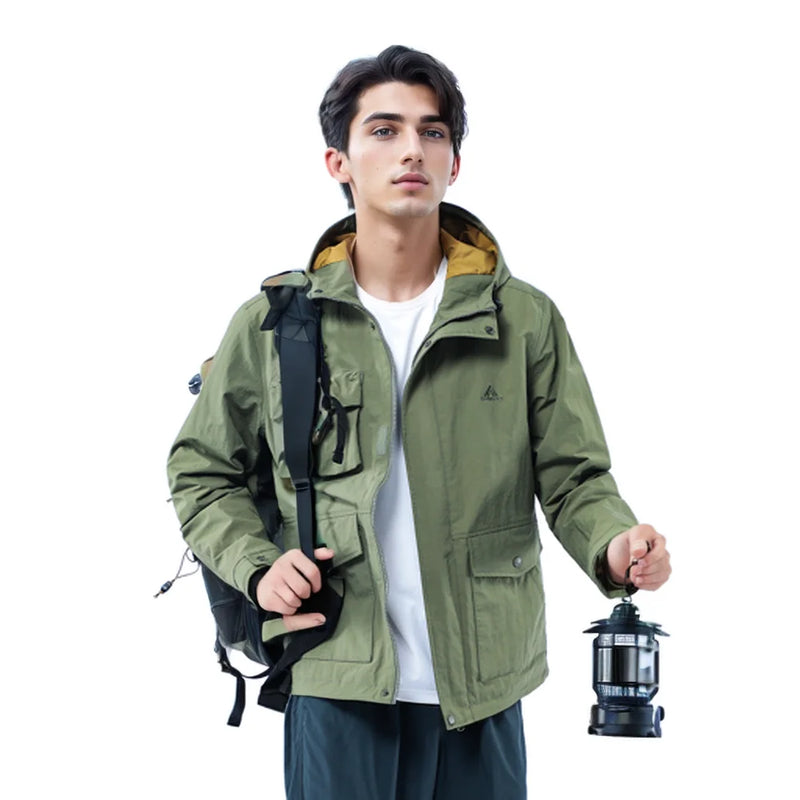 HUMTTO Keep Warm Camping Hiking Jackets Autumn Winter Men's Jacket Waterproof Sports Hunting Jacket Outdoor Windbreaker Coats