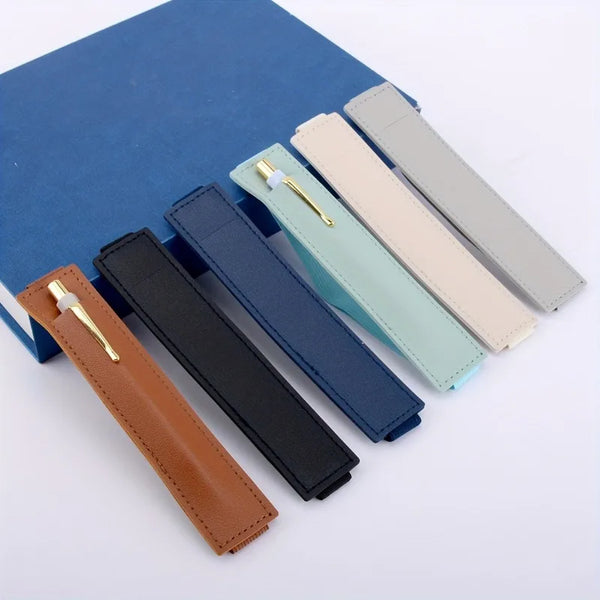 1/2pcs PU Leather Notebook Pen Cover,Portable Pen Holder & Storage Bag for School, Office.Office & Dorm Accessories.pen cap