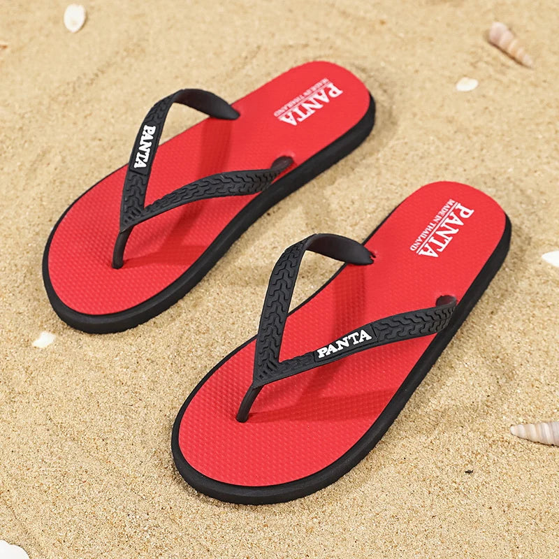 Flip-Flops Summer Men's Breathable Lightweight Quick-Dry Beach Slippers Soft-Soled Non-Slip Comfortable Outdoor Casual Slippers