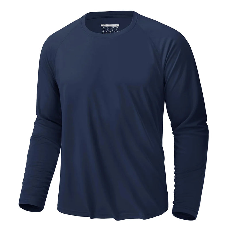 TACVASEN UPF 50+ Sun Protection T-shirts Men's Quick Dry Long Sleeve Athlectic T Shirts Performance Sports T-shirts Tee Tops