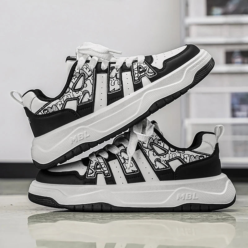 Men's high-quality casual shoes Four season new breathable light Thick sole comfort walking shoes fashion flat sports board shoe