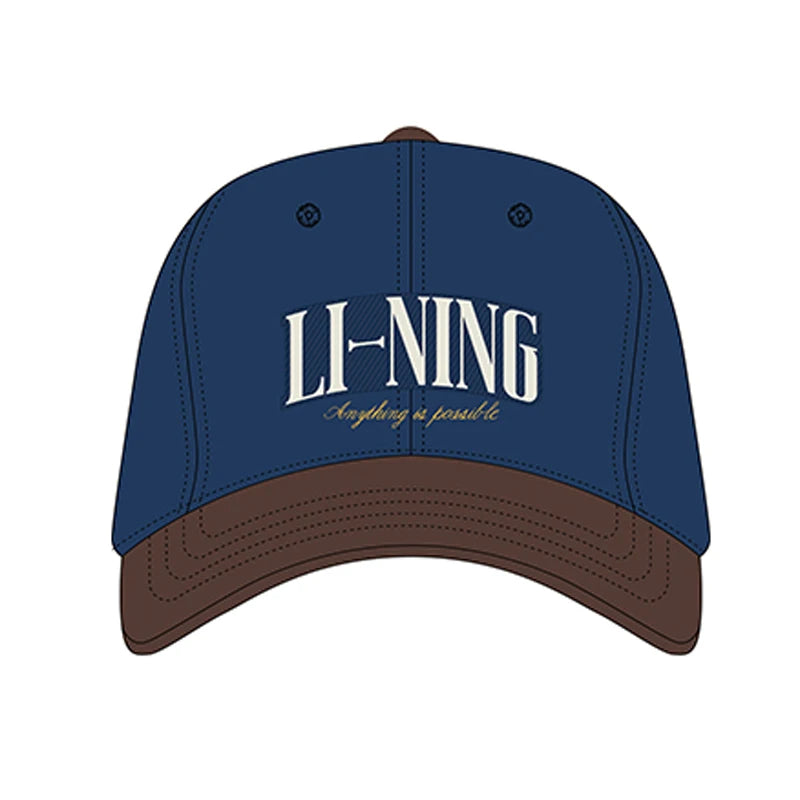 មួកបេស្បល Li-Ning សម្រាប់បុរស និងស្ត្រី ទំហំ 56-60 សង់ទីម៉ែត្រ កប្បាស 100% ដែលអាចដកដង្ហើមបាន មួកទាន់សម័យសម្រាប់លំហែកាយ AMYW127