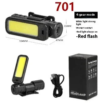 ចង្កៀងមុខ LED អាចសាកបាន ចង្កៀងមុខភ្លឺខ្លាំង មាន 6 របៀប ចង្កៀងមុខការពារទឹក ពិលសម្រាប់បោះតង់