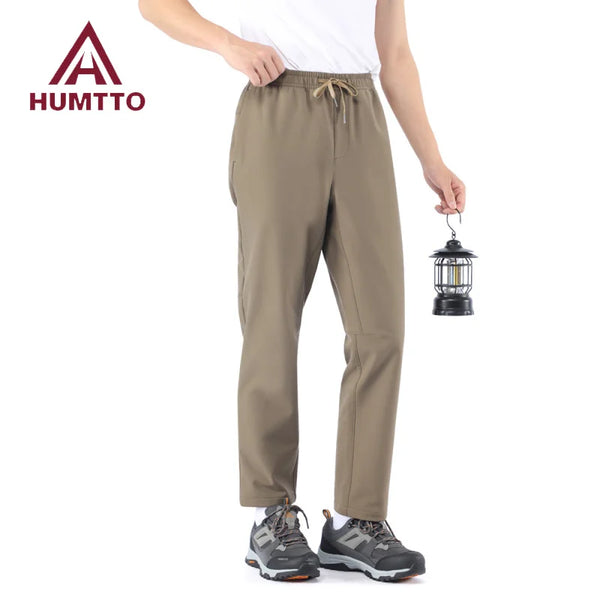 HUMTTO Camping Hiking Pants Men Winter Trekking Hunting Men's Pants Warm Breathable Black Outdoor Working Sports Man Trousers