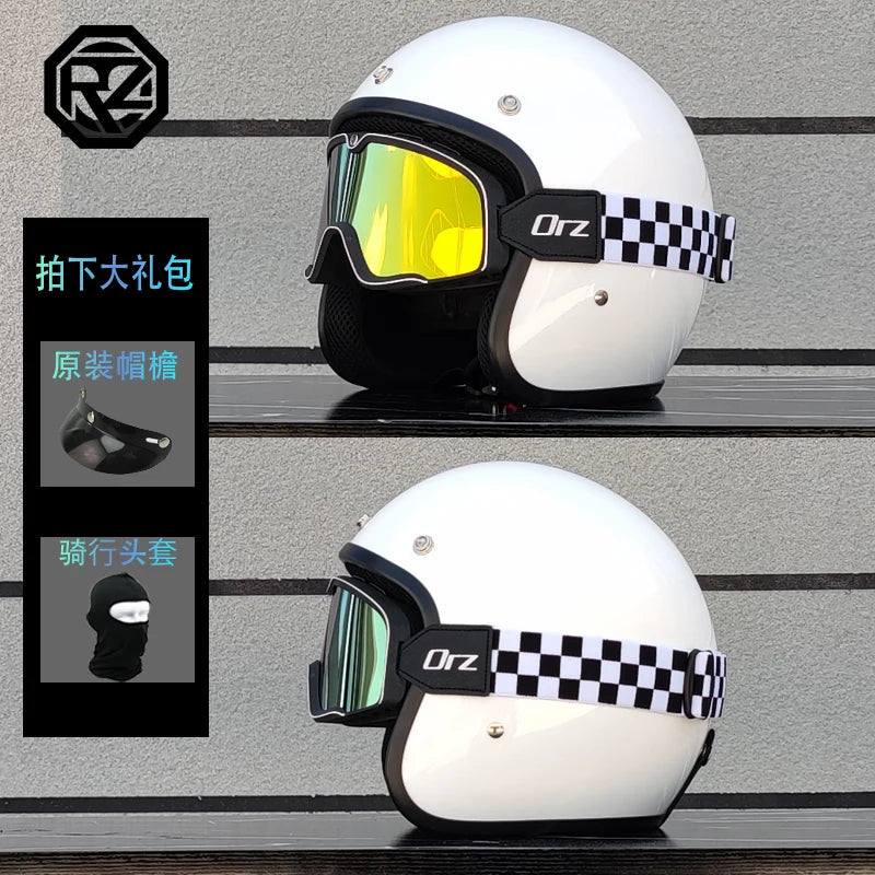 Free Shipping DOT Approved Retro Motorcycle Helmet Casco 3/4 Open Face Helmet Cafe Racer Helmet Chopper Helmet Capacete