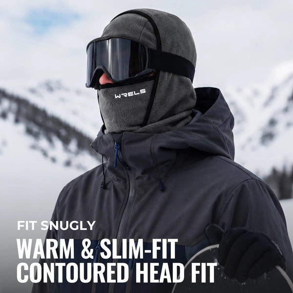 WRELS Balaclava Ski Mask Thermal Anti Cold Cycling Full Face Mask Thick Warm Motorcycle Helmet Liner Men Women Outdoor Sport Cap