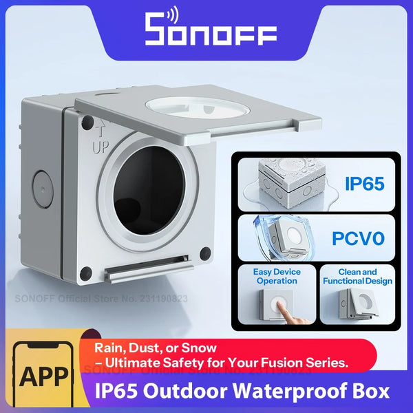 SONOFF EWPB Fusion Series IP65 Outdoor Waterproof Box V-0 Flame-Retardant PC Housing Designed for the Fusion Series