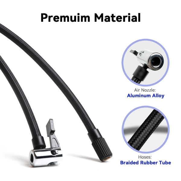 LEXIN-P4/P5 Inflatable Pump Extension Hose  Clip-On Connector High-Pressure Tube Car Motorcycle Bicycle Maintenance Accessories