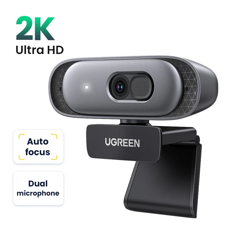 【RU】UGREEN USB 4K 2K 1080P HD Mini For Web Dual Microphones for Youtube Video Calling web cam