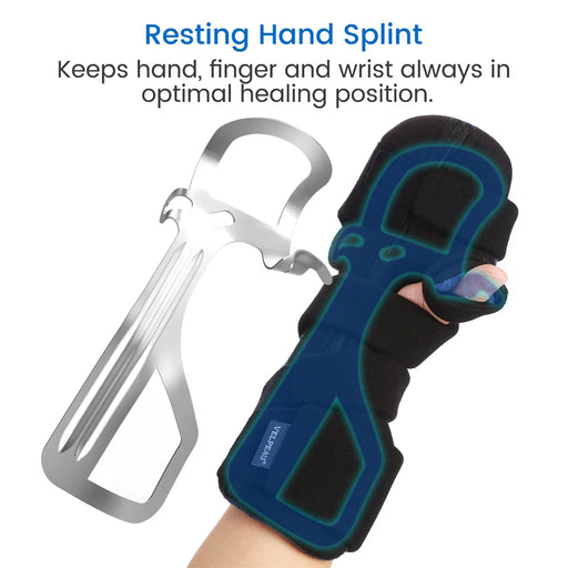 VELPEAU Hand Support Adjustable for Carpal Tunnel Syndrome and Sprain Arthritis Wrist Brace Hand Splint Fixs Stroke Fingers