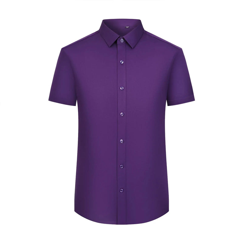 Deep Purple Men's Dress Shirt, Perfect for Weddings, Parties, Business Events, and Performances. White,Black,Blue,Red,Gray,Pink.