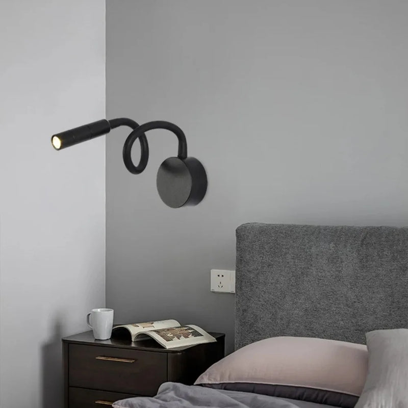 ចង្កៀងអានសៀវភៅ LED 3W សម្រាប់ធ្វើការក្បែរគ្រែ ចង្កៀងជញ្ជាំង ចង្កៀងជញ្ជាំងពេលយប់ ចង្កៀង LED ចំណុច