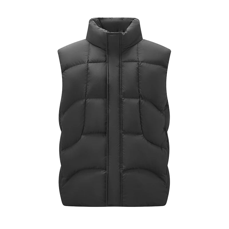 Semir Men Down Vest Water Repellent 90 Percent Down Fill Stand Collar Loose Fit Solid Color Urban Casual Style 2026 Winter