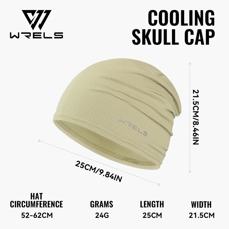 WRELS Motorcycle Helmet Liner Cooling UV Protection Cycling Skull Cap Sweat Wicking Mesh Running Hat Lightweight MTB Gym Summer