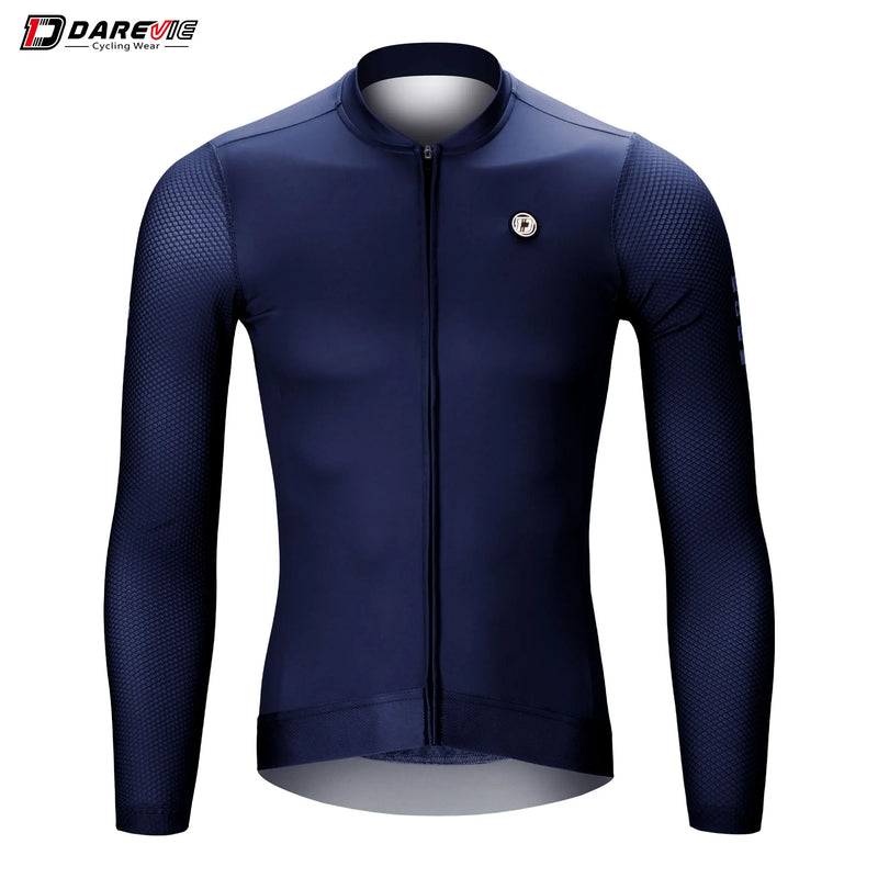 អាវយឺតជិះកង់ DAREVIE ដៃវែង Pro Aero ទំហំតូច 3D Bubble Mesh អាវយឺតជិះកង់បុរសស្ត្រីអាចដកដង្ហើមបានសម្រាប់បុរសជិះកង់ Maillot