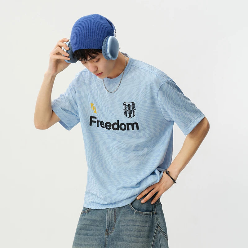 Semir Mens Tshirt 2026 Letter Printed Fashion Jersey Couple Style Irregular Jacquard Knitted