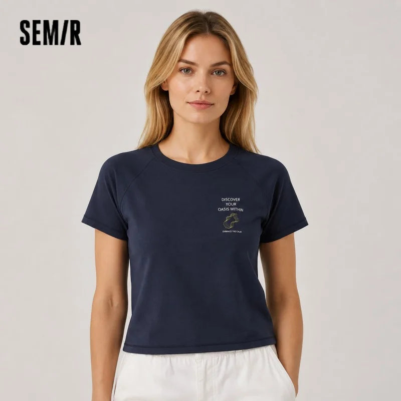 Semir Women Tshirt Moisture Wicking UV Protection Raglan Sleeve Top 2026 Summer