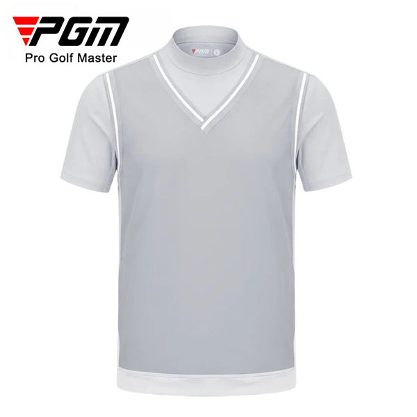 PGM Golf Men's Short sleeved Summer Splicing T-shirt Sports Top YF928