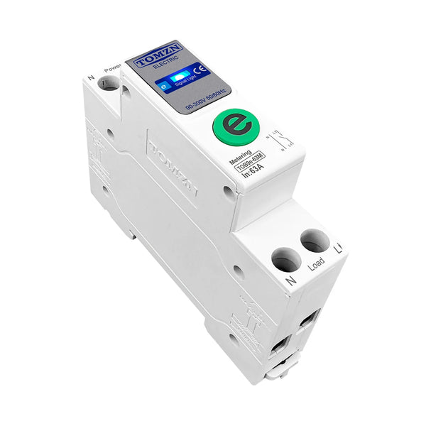 TOMZN Ewelink 1P+N 63A 110V 220V WIFI Smart Switch Energy Meter Kwh Metering Circuit Breaker Timer Relay for Smart Home
