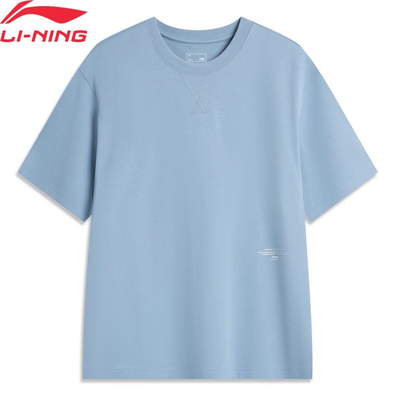 អាវយឺតបុរស Li-Ning ស្ទីលកីឡាខ្លី AT DRY SMART 67% កប្បាស 33% សរសៃប្លាស្ទិក រលុង ទាន់សម័យ អាវយឺត LiNing AHSV177