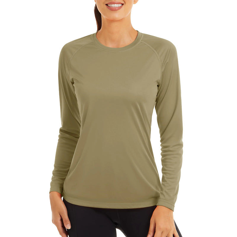 TACVASEN UPF 50+ Sun/Skin Protection Quick Dry T-Shirts Womens Long Sleeve Outdoor Performance Tee Shirts Summer Casual Tops