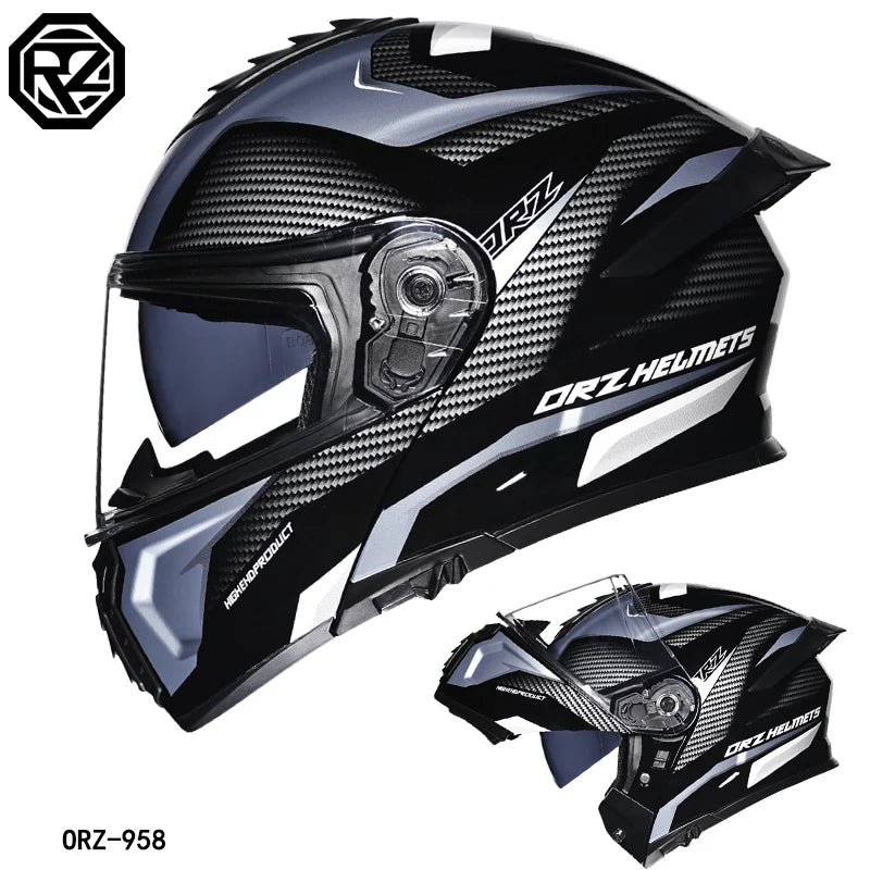 High Quality DOT Motorcycle Helmet Four Seasons Motocross Racing Modular Flip Up Casco Moto Men Women Off Road Helmet Unmasked