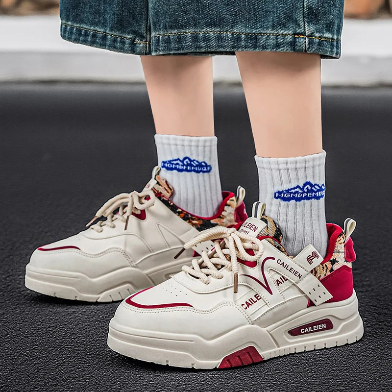 Men's sports casual shoes four seasons breathable lightweight soft-sole outdoor comfort running shoes fashion students sneakers