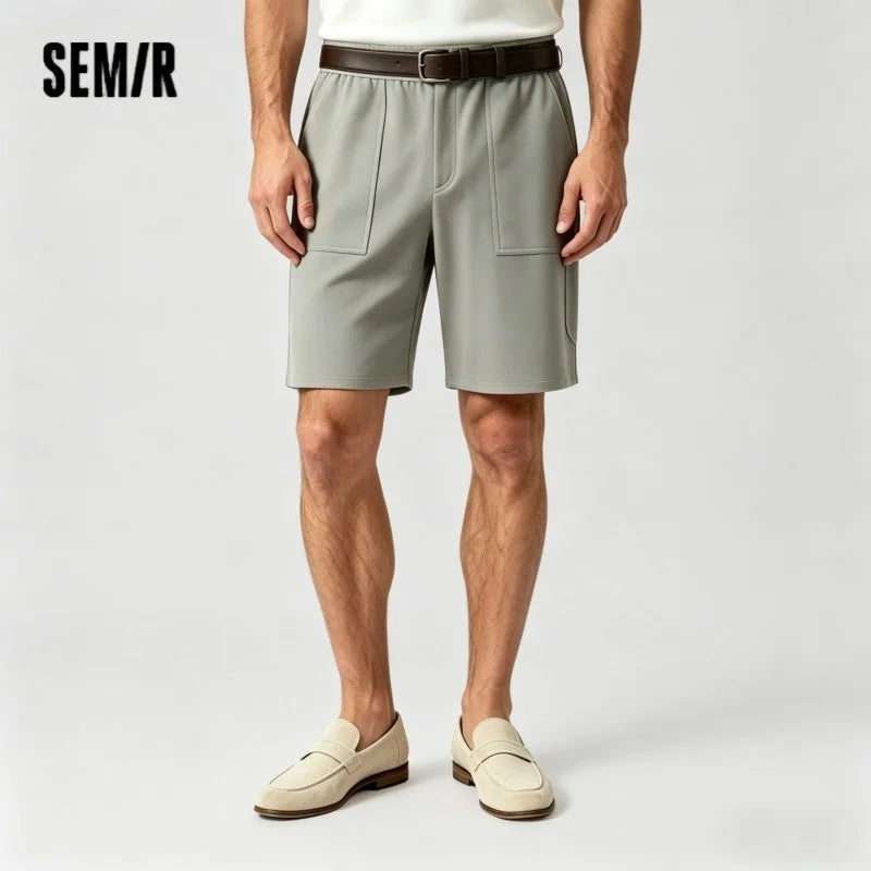 Semir Men Pants Pineapple Texture Lumber Workwear Loose Straight Knit 2026 Summer Casual Style Soft Comfy Daily Top