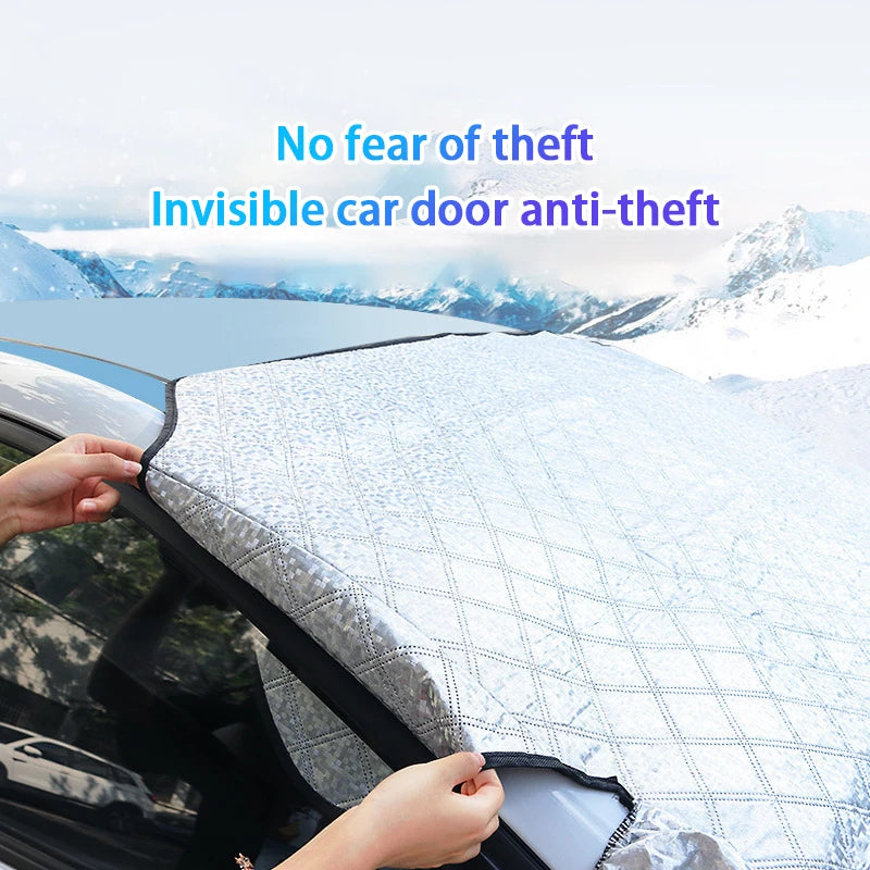 SEAMETAL Snow Cover Car Windshield Snow Sun Shade Waterproof Protector Automobile Strong Magnetic  Front Windscreen Car Covers