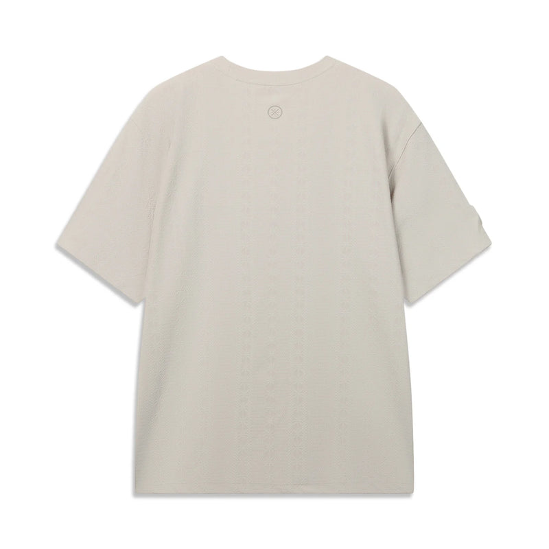 អាវយឺតបុរស Li-Ning Wade 59% Polyester 41% Elastane រាងរលុង កមូល អាវ LiNing ដៃខ្លី AHSW397