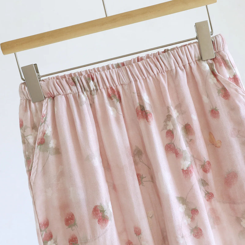 Floral Nightwear for Woman Casual Long Sleeve Loungewear Trouser Homewear Spring Autumn New Women's Sleepwear Cotton Pijama