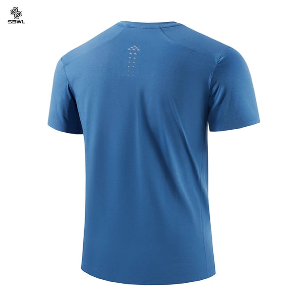 SBWL High quality Outdoor hiking mountaineering Tees running weight loss fitness sports quick drying T-shirt Men's Ice silk Tops