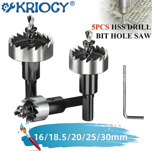 Carbide Tip HSS Drill Bit Hole Opener 16mm High Speed Steel Hole Saw Cutter Drill Bit for Stainless Steel Metal Alloy Drill