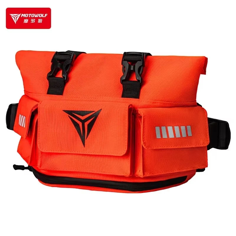 MOTOWOLF Motorcycle Riding Waist Pack Large Capacity Backpack Men Women Waterproof Multiple Pockets Rider Crossbody Bag