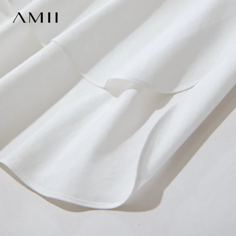 អាវ Amii Minimalist Casual សម្រាប់នារី រដូវក្តៅ ឆ្នាំ២០២៥ ថ្មី សម្រាប់នារីការិយាល័យ ពណ៌ស្រស់ឆើតឆាយ រលុង ងាយស្រួលពាក់ 12542170