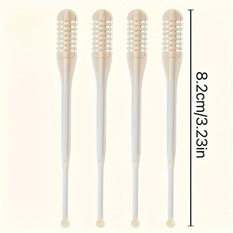 1/2pcs Manual Nose Hair Trimmer Set. 360° Rotating Trimmer, Double-Sided Blade,  Easy to Clean, Made of Plastic Material