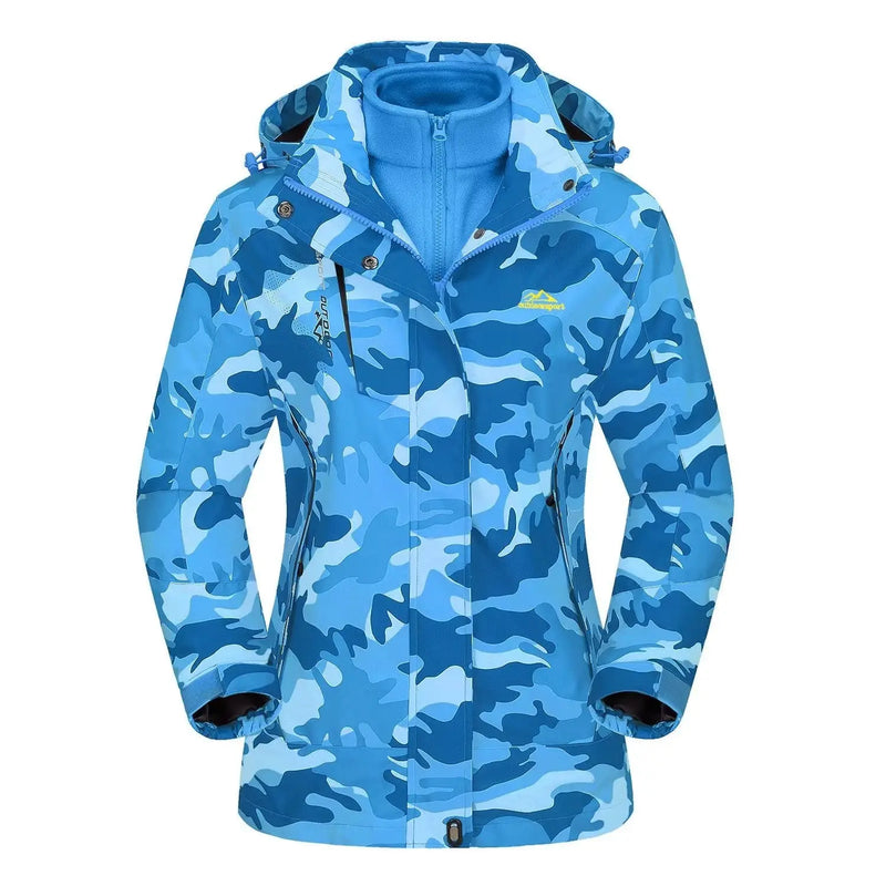TACVASEN Women's Winter 3 in 1 Snow Parka Coats Waterproof Fleece Lined Ski Hiking Jackets Thermal Windproof Hooded Coats