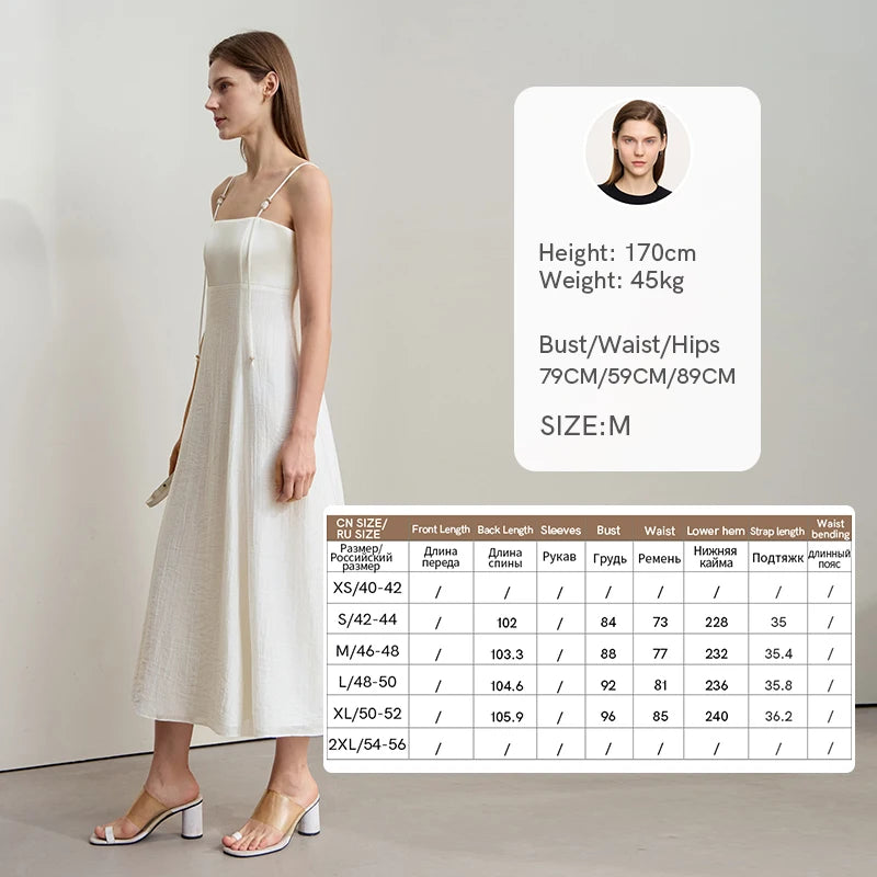 រ៉ូបអាវកាក់ Amii Minimalism ឆ្នាំ ២០២៥ សម្លៀកបំពាក់នារីថ្មីសម្រាប់ឆ្នេរខ្សាច់ រ៉ូបវែងស្តើង អក្សរសាស្ត្រ Cami ពណ៌ស 12552110