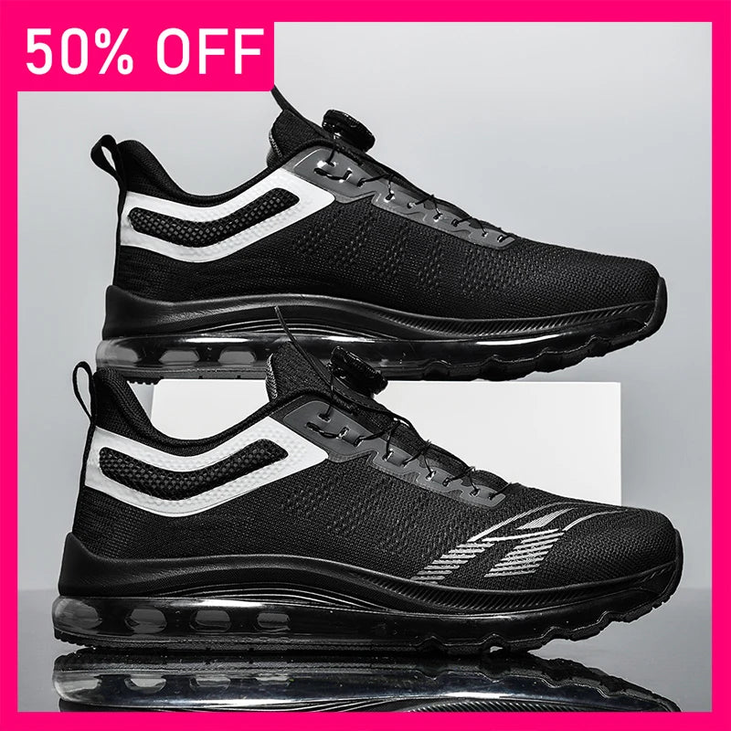 Men Sports Shoes Mesh Breathable Lightweight Cushioning Outdoor Casual Shoes New Soft Sole Rebound Summer Sports Tennis Shoes