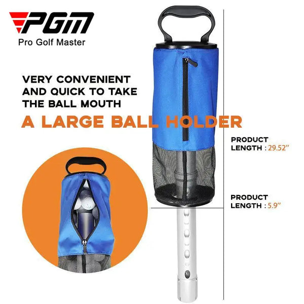Golf Ball Picker Easy To Disassemble Upper and Lower Mesh Bags and Aluminum BS004
