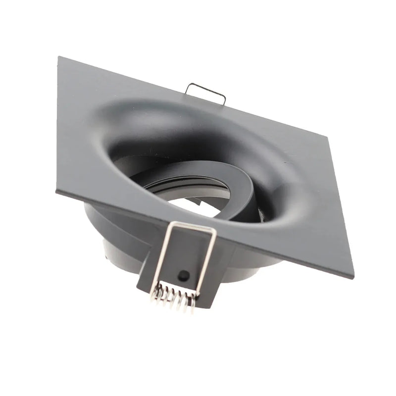 Round Square LED Spotlight Frame GU10 MR16 Base Recessed Downlight Adjustable Lamp for Kitchen Living Room Bedroom Lighting