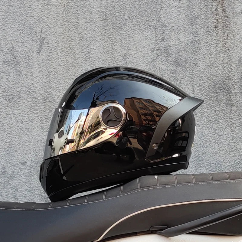 ORZ motorcycle helmet, men's and women's full helmets, winter motorcycle running helmets, couples, four seasons